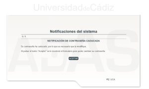 Activación del cambio obligatorio de contraseñas UCA
